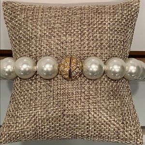 Faux Pearl Rhinestone Bracelet